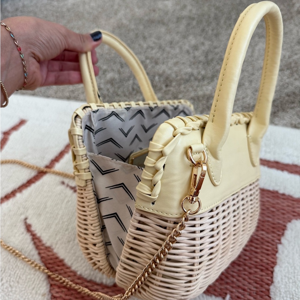 Chic Cream Woven Mini Bag - Picture 2 of 2